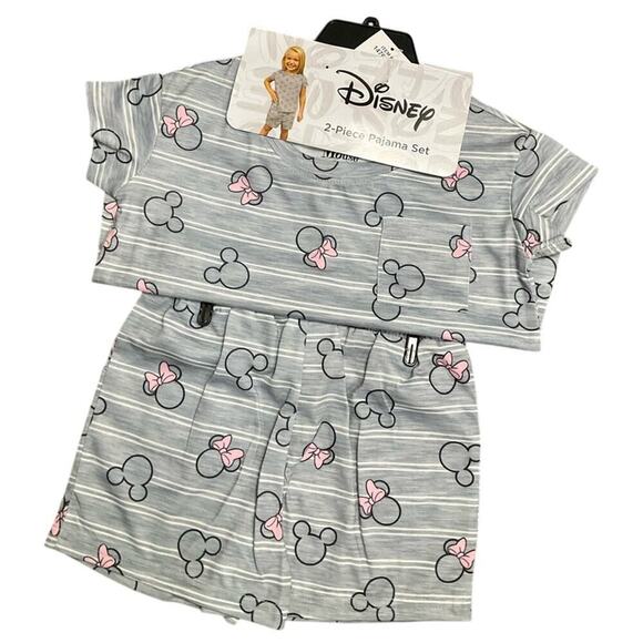 Disney Girl’s Pajamas Sleepwear Gray 2 Piece Set Size 4T NWT - Picture 2 of 7